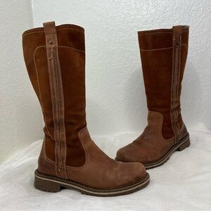 Bos & Co Brown Leather Suede full Zip Full Lined Woman’s Boots Broadway Size 36
